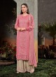 Pink Georgette  Palazzo Suit Rahnuma 1102 Set By Sybella Creations SC/016452