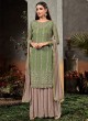 Green Georgette  Palazzo Suit Rahnuma 1103 Set By Sybella Creations SC/016452