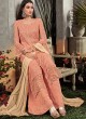 Peach Georgette  Palazzo Suit Rahnuma 1106 Set By Sybella Creations SC/016452