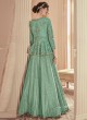 Green Net Embroidered Wedding Wear Skirt Kameez The Roal Shades 904 By Sybella Creation SC/015115