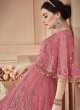 Pink Net Embroidered Wedding Wear Floor Length Anarkali The Roal Shades 907 Set By Sybella Creation SC/015120