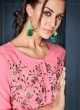 Pink Rayon Party Wear Embroidered Designer Kurti Gulnaz Vol 1 6007 By Vardan Designer