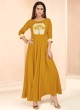 Mustard Rayon Party Wear Designer Kurti 6026 By Vardan