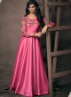Pink Satin Silk Ready Made Gown For Bridesmaids 194 By Vardan