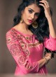 Pink Satin Silk Ready Made Gown For Bridesmaids 194 By Vardan Pink Satin Silk Ready Made Gown For Bridesmaids 194 By Vardan