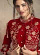 Red Tapeta Silk Ready Made Gown For Bridesmaids Gold 1406C By Vardan Red Tapeta Silk Ready Made Gown For Bridesmaids Gold 1406C By Vardan