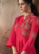 Pink Tapeta Silk Evening Ready Made Three Piece Gown 1401 By Vardan