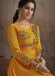 Yellow Tapeta Silk Ready Made Gown For Haldi Ceremony 1404 By Vardan