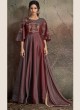 Brown Tapeta Silk Evening Ready Made Three Piece Gown 1405 By Vardan