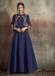 Blue Tapeta Silk Evening Ready Made Three Piece Gown 1406 By Vardan