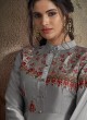 Grey Tapeta Silk Evening Ready Made Three Piece Gown 1407 By Vardan Grey Tapeta Silk Evening Ready Made Three Piece Gown 1407 By Vardan