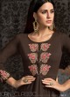 Brown Muslin Ready Made Gown For Mehandi Ceremony 1604 By Vardan Brown Muslin Ready Made Gown For Mehandi Ceremony 1604 By Vardan