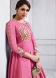 Pink Tapeta Silk Party Wear Ready Made Anarkali Suit 158B By Vardan