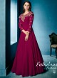 Hot Pink Faux Georgette Party Wear Gown Style Anarkali 165 By Vardan