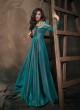 Teal Green Tapeta Silk Evening Ready Made Gown 181 By Vardan