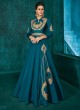 Teal Blue Festival Wear Designer Gown Rozi Gold Vol 1 By Vardan 51012B