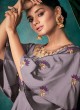 Triva Silk Grey Ceremony Designer Gown Rozi Vol 1 By Vardan 51015