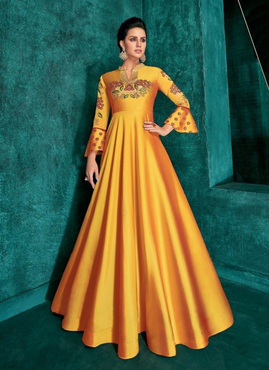 Triva Silk Pink Ceremony Designer Gown Rozi Vol 1 By Vardan 51017 Triva Silk Pink Ceremony Designer Gown Rozi Vol 1 By Vardan 51017