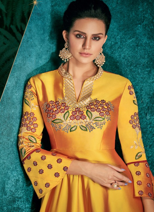 Triva Silk Pink Ceremony Designer Gown Rozi Vol 1 By Vardan 51017 Triva Silk Pink Ceremony Designer Gown Rozi Vol 1 By Vardan 51017