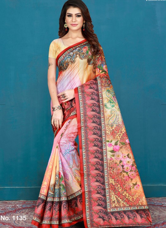 Multicolor Cotton Printed Festival Wear Designer Saree Vellora Saree Vol 2 1135 By Vellora Multicolor Cotton Printed Festival Wear Designer Saree Vellora Saree Vol 2 1135 By Vellora