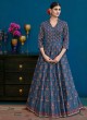 Blue Silk Party Wear Gown Style Anarkali Alicia 10129 By Vipul Fashions Blue Silk Party Wear Gown Style Anarkali Alicia 10129 By Vipul Fashions