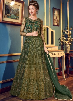 Green Net Floor Length Anarkali Julia 4559 By Vipul Fashions SC/016786