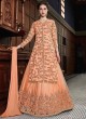 Peach Net Floor Length Anarkali Eternity 4536 By Vipul Fashions SC/015506