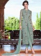 Grey Satin Abaya Style Anarkali Blitz 4502 By Vipul Fashions SC/012717