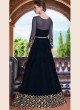 Navy Blue Velvet Abaya Style Anarkali Blitz 4504 By Vipul Fashions SC/012719