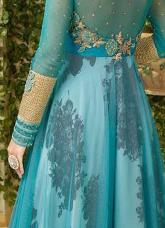 Blue Net Gown Style Dcat-40 4002 By Vipul Fashions SC/001582