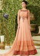 Peach Georgette Gown Style Dcat-40 4007 By Vipul Fashions SC/002000