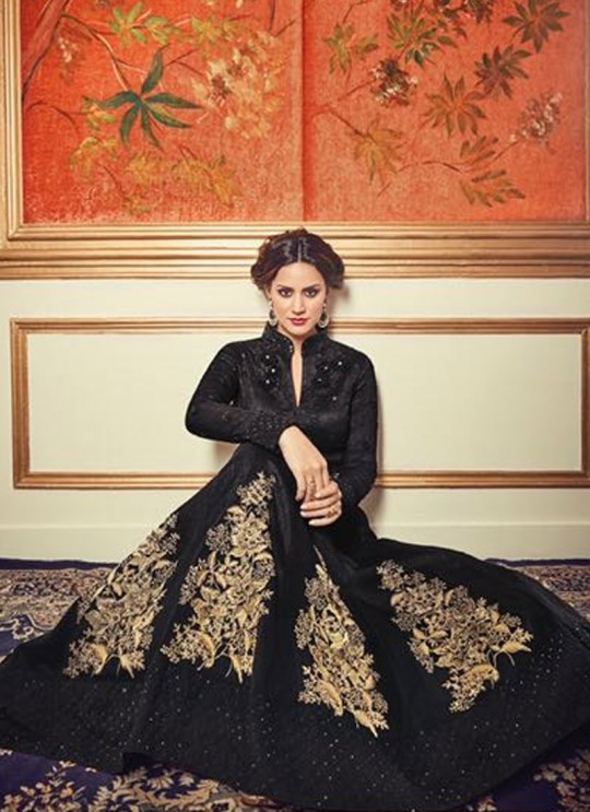 Black Tussar Silk Indo Western Suits Dcat-41 4103 By Vipul Fashions Sc/003311