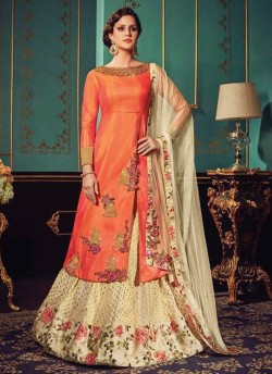 Orange Silk Lehenga Style Dcat-42 4209 By Vipul Fashions SC/005037