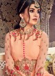 Peach Georgette Wedding Abaya Style Anarkali Noorjahan 2005 By Zaira SC/011535
