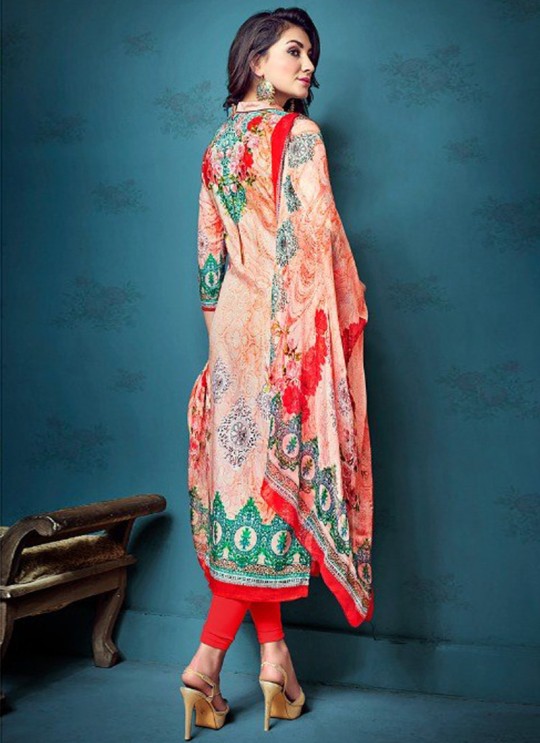 Multicolor Cotton Satin Festival Straight Cut Suit Shanaya 4003 By Zaira SC/010680