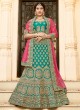 Green Pure Silk A-Line Lehenga For Bride Zikkara Vol 7 9002 By Zikkra Green Pure Silk A-Line Lehenga For Bride Zikkara Vol 7 9002 By Zikkra