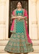 Green Pure Silk A-Line Lehenga For Bride Zikkara Vol 7 9002 By Zikkra