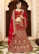 Red Velvet A-Line Lehenga For Bride Zikkara Vol 7 9006 By Zikkra