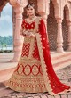 Red Velvet Bridal A-Line Lehenga Zikkra Vol 12 By Zikkra 12001