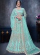 Zikkra Vol 14 By Kesari Exports 14005 Turquoise Net A-Line Bridal Lehenga Choli