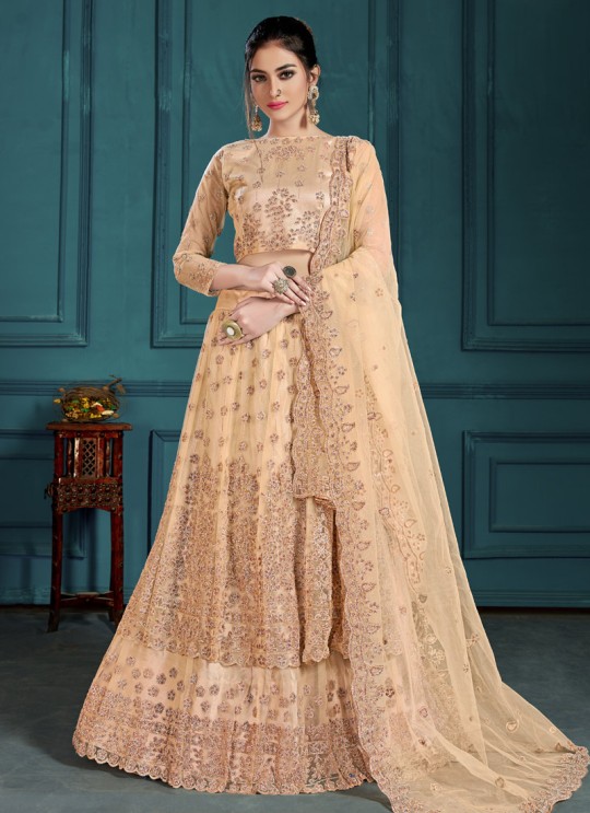 Zikkra Vol 15 By Kesari Exports 15001 Gold Net A-Line Bridal Lehenga Choli