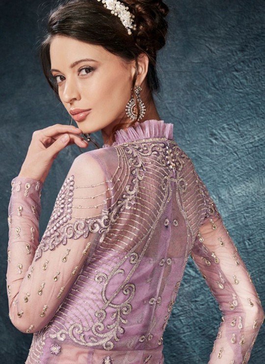 Purple Net Wedding Wear Designer Suit Celebrations 26002 By Zoya SC/012500