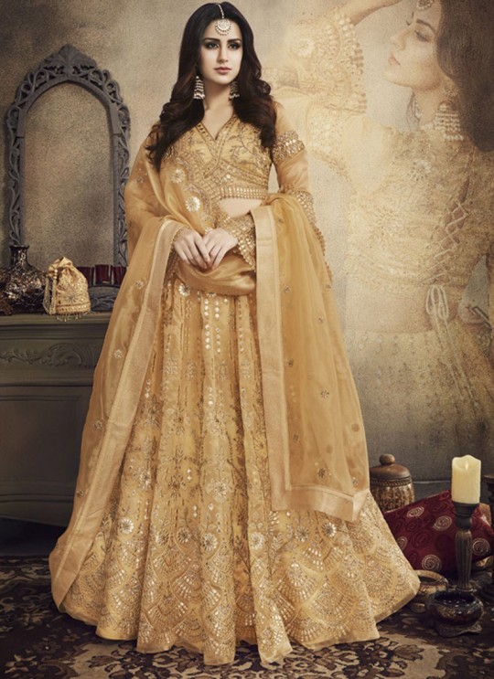 Yellow Net Bridal A-Line Lehenga  Legacy 27001 By Zoya SC/013091