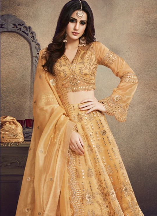 Yellow Net Bridal A-Line Lehenga  Legacy 27001 By Zoya SC/013091