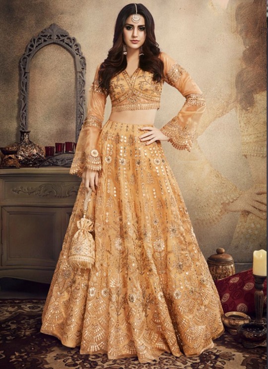 Yellow Net Bridal A-Line Lehenga  Legacy 27001 By Zoya SC/013091