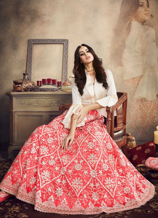 Off White Net Bridal Indo Western Lehenga Legacy 27003 By Zoya SC/013093 Off White Net Bridal Indo Western Lehenga Legacy 27003 By Zoya SC/013093