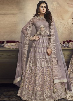 Grey Net Bridal A-Line Lehenga  Legacy 27006 By Zoya SC/013096