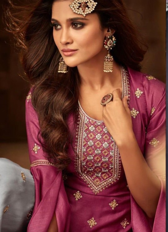 Fuchsia Georgette Wedding Wear Palazzo Suit Moments 29006 Set By Zoya SC/014023 Fuchsia Georgette Wedding Wear Palazzo Suit Moments 29006 Set By Zoya SC/014023