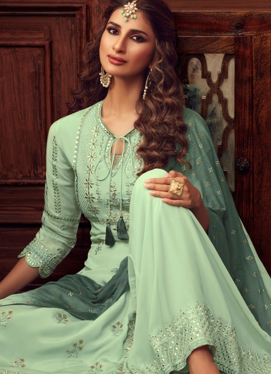 Green Palazzo Suit For Bridesmaids Traditional 34005 By Zoya Green Palazzo Suit For Bridesmaids Traditional 34005 By Zoya