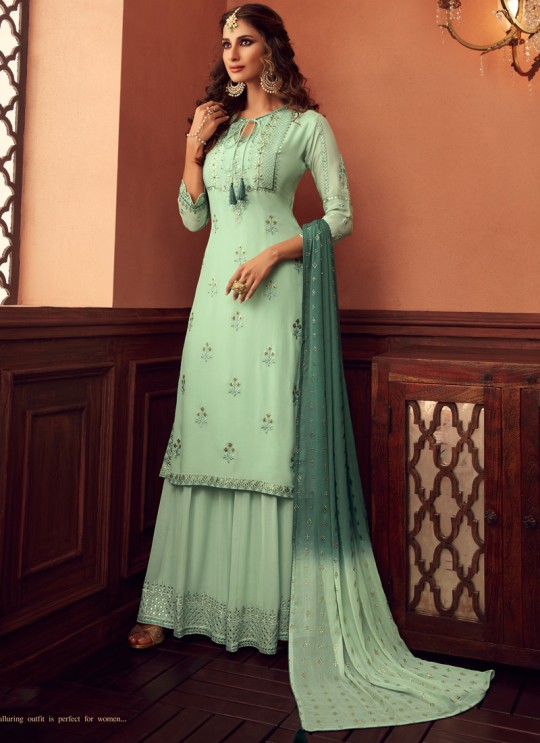Green Palazzo Suit For Bridesmaids Traditional 34005 By Zoya Green Palazzo Suit For Bridesmaids Traditional 34005 By Zoya
